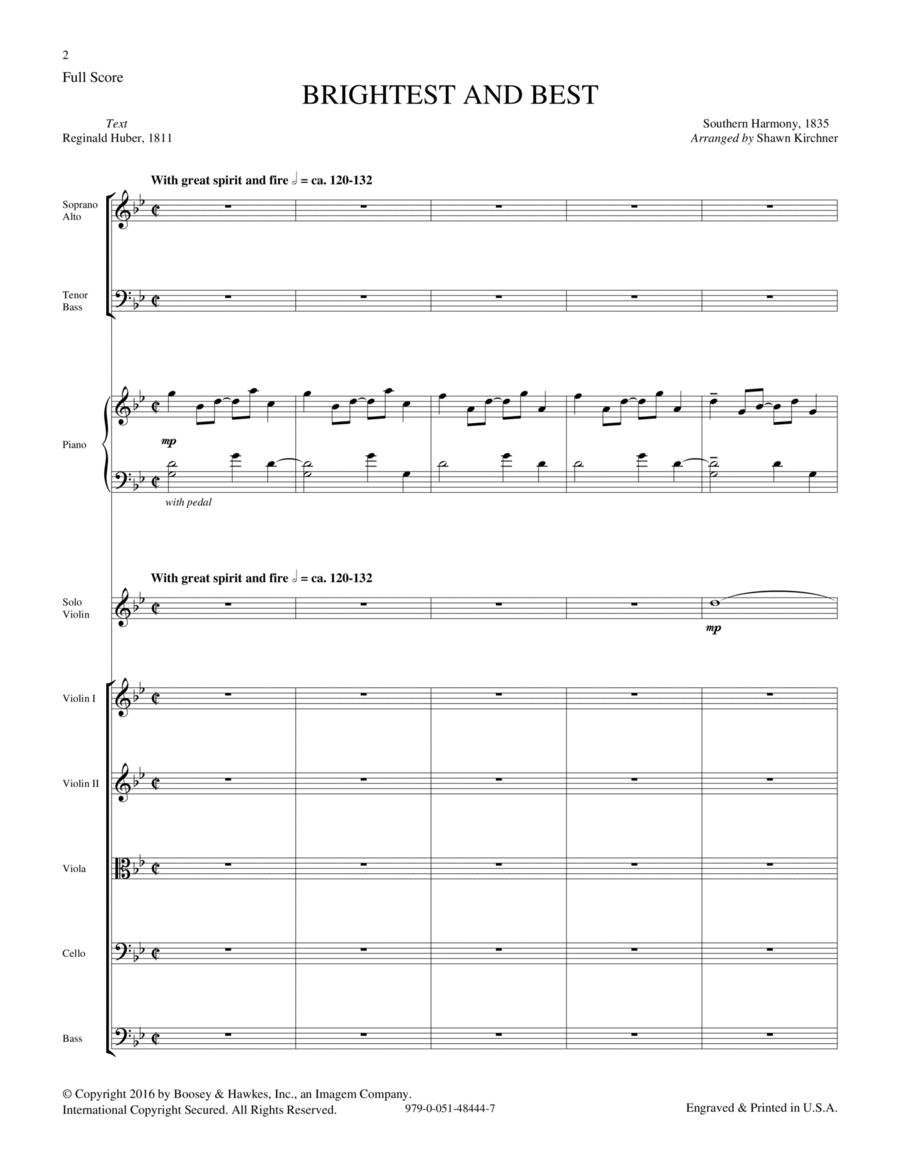 Brightest and Best - Score Choir scores gallery preview page 1