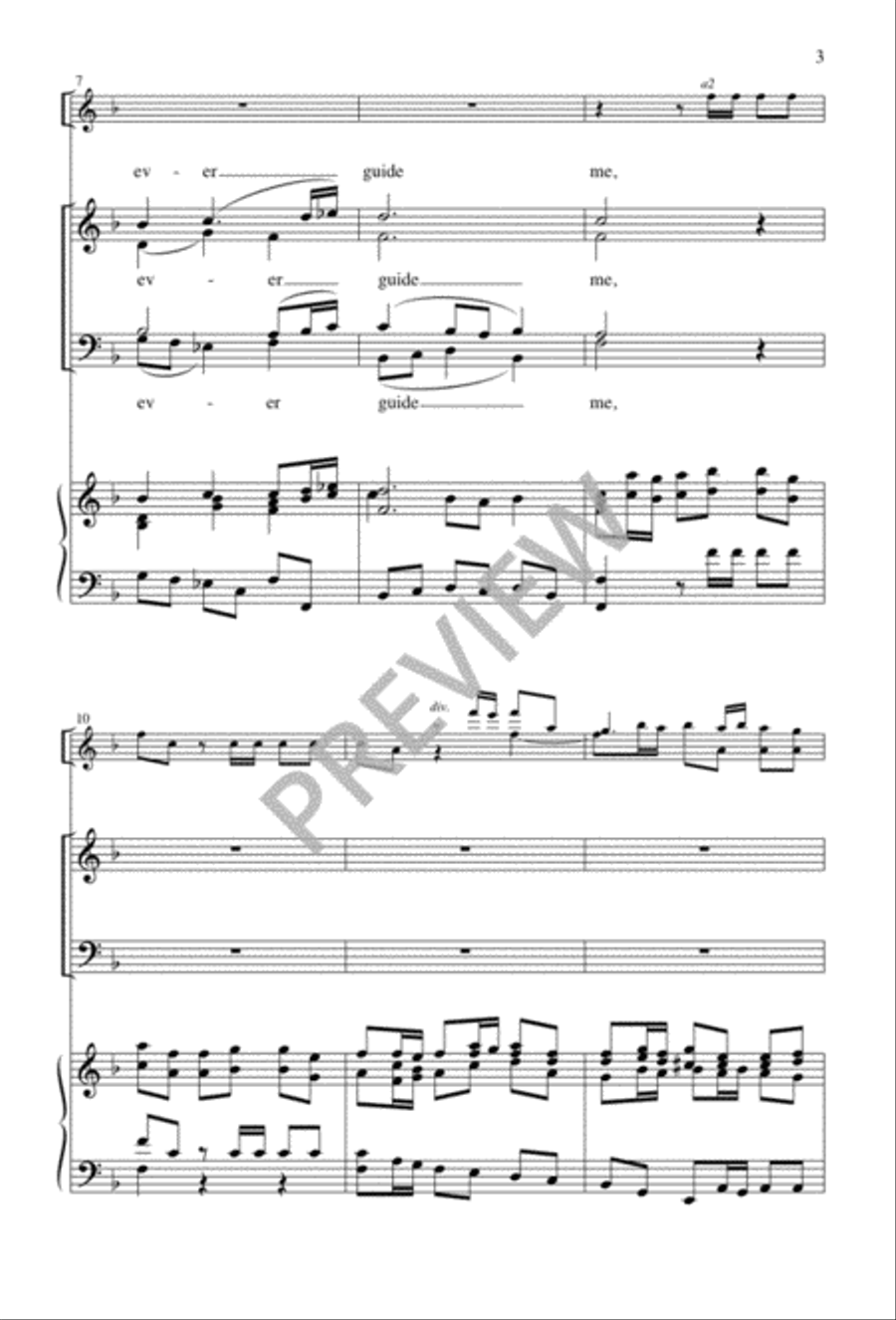 Jesus, Who Didst Ever Guide Me 4-Part scores gallery preview page 4