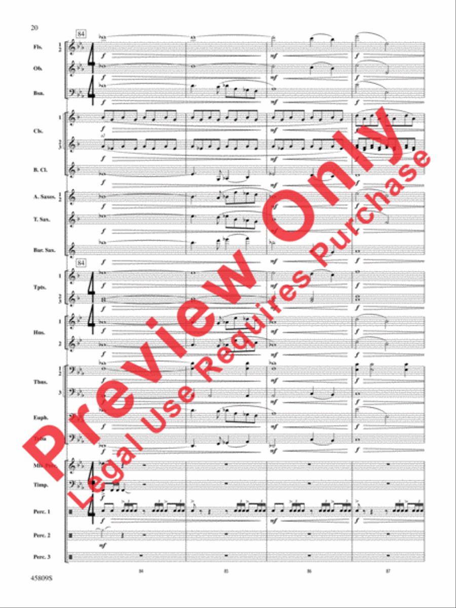 At the Movies with James Horner Concert Band scores gallery preview page 21