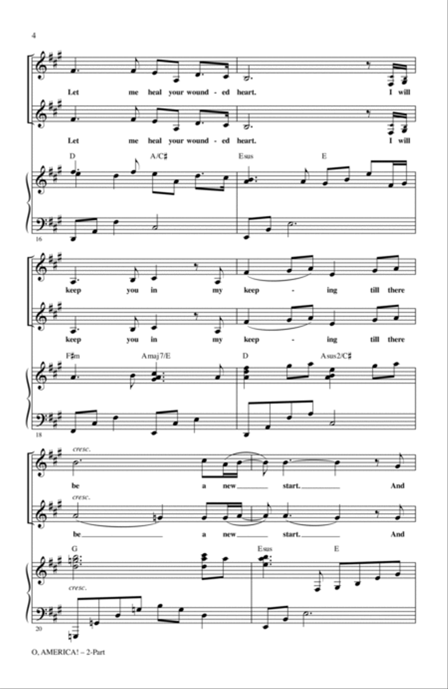 O, America! 2-Part scores gallery preview page 3
