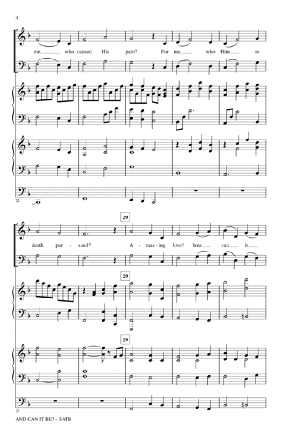 And Can It Be? 4-Part scores gallery preview page 3