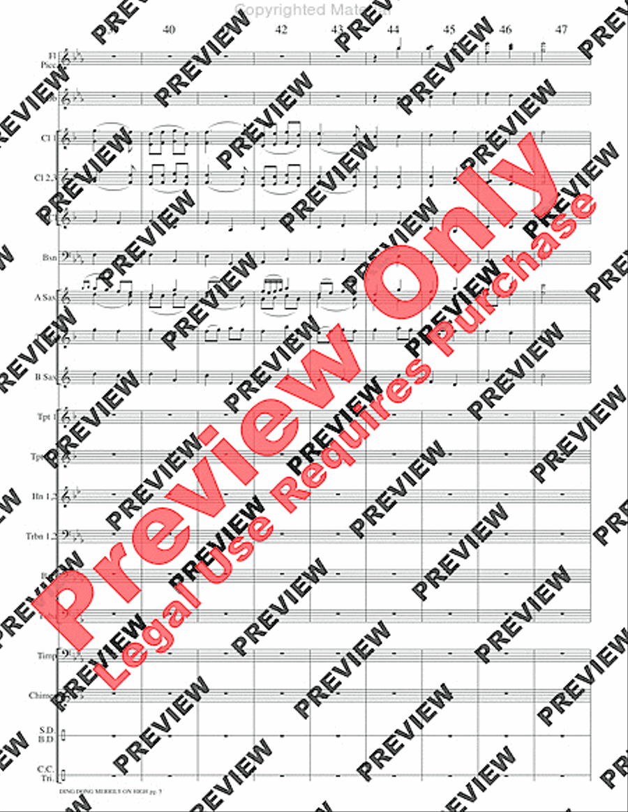 Ding Dong Merrily on High Concert Band scores gallery preview page 8