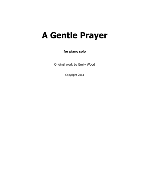 A Gentle Prayer image number null