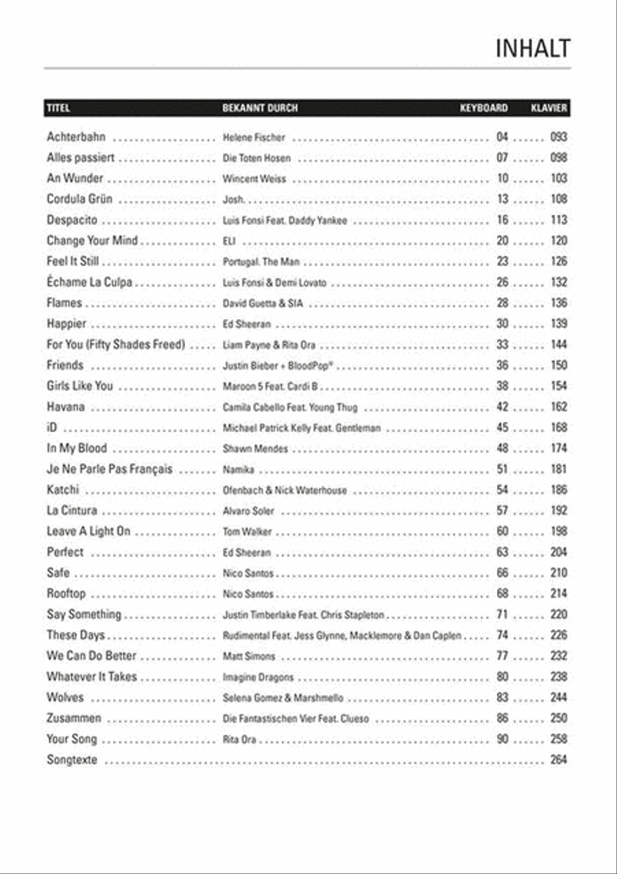 Top Charts Gold 13 Piano, Vocal, Guitar scores gallery preview page 4