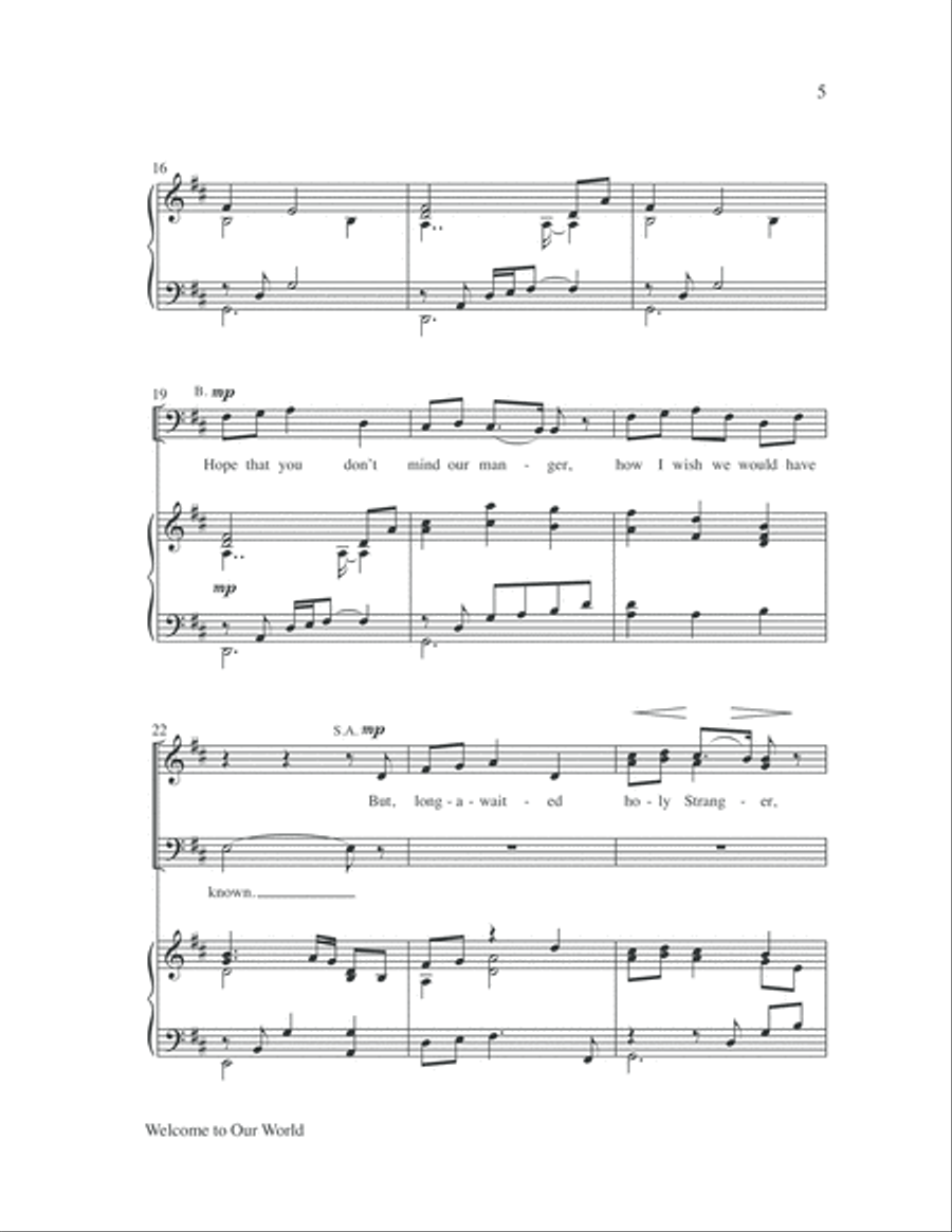 Welcome to Our World 3-Part scores gallery preview page 5