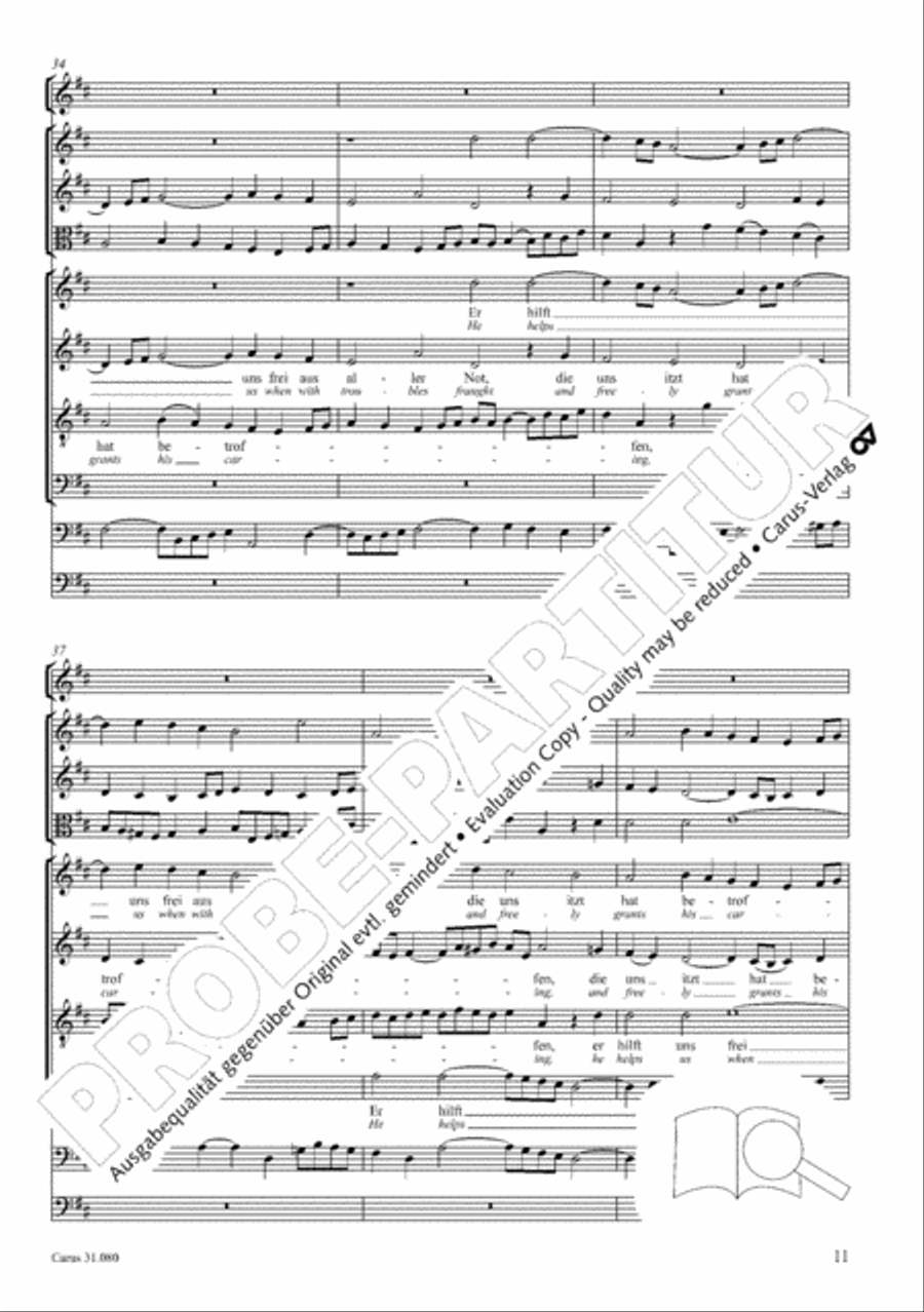 A mighty fortress is our God (Ein feste Burg ist unser Gott) 4-Part scores gallery preview page 12