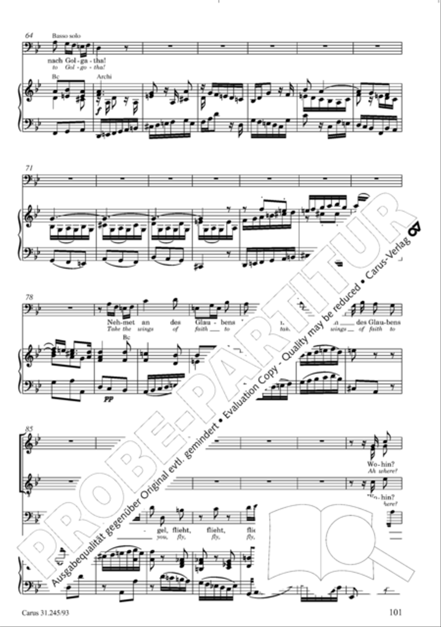 St. John Passion (Johannes-Passion) 4-Part scores gallery preview page 102