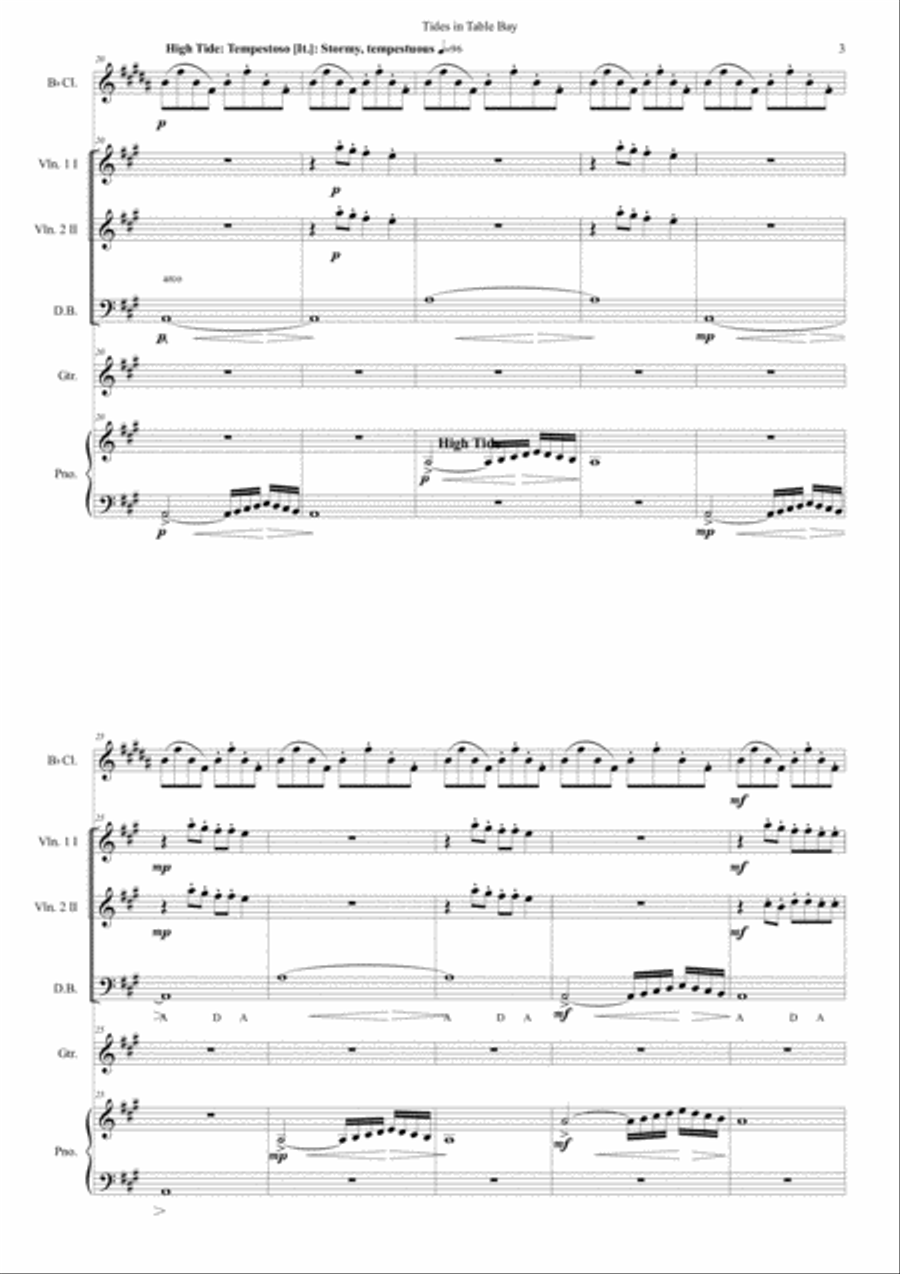 Tides in Table Bay Small Ensemble scores gallery preview page 3
