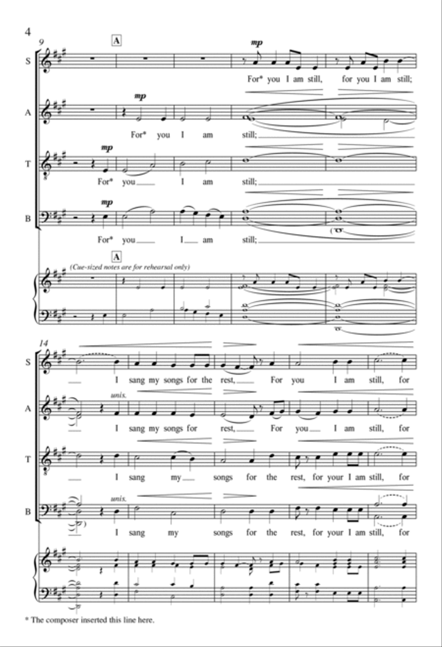 For You I Am Still from For a Breath of Ecstasy 4-Part scores gallery preview page 3