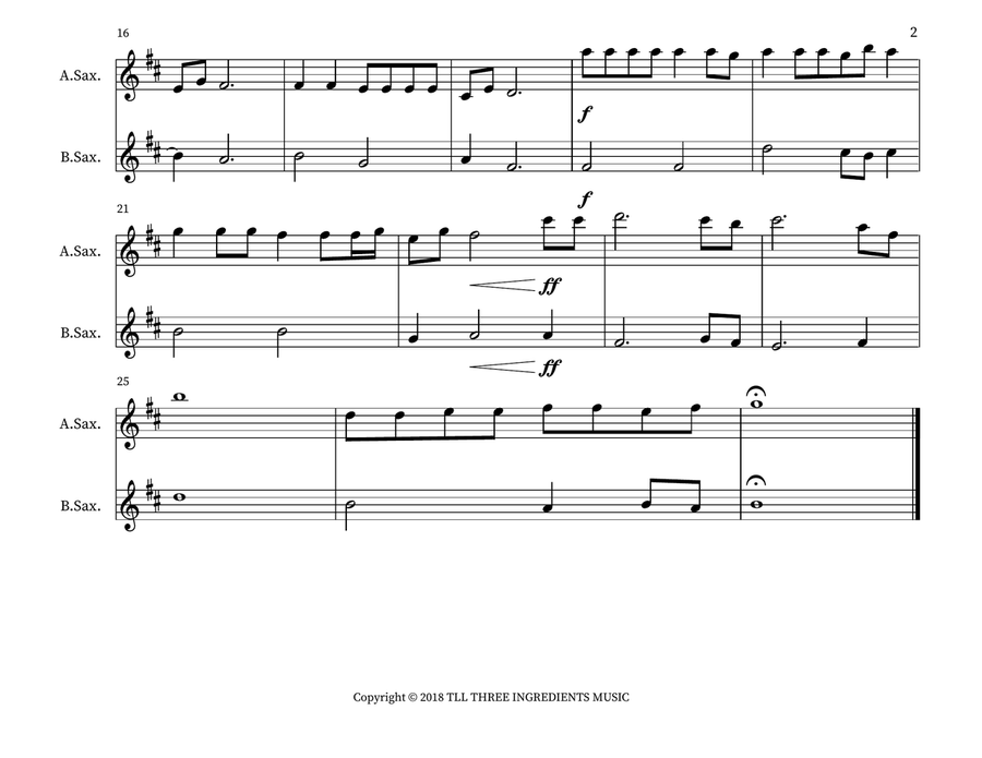 Jana Gana Mana Woodwind Duet scores gallery preview page 2