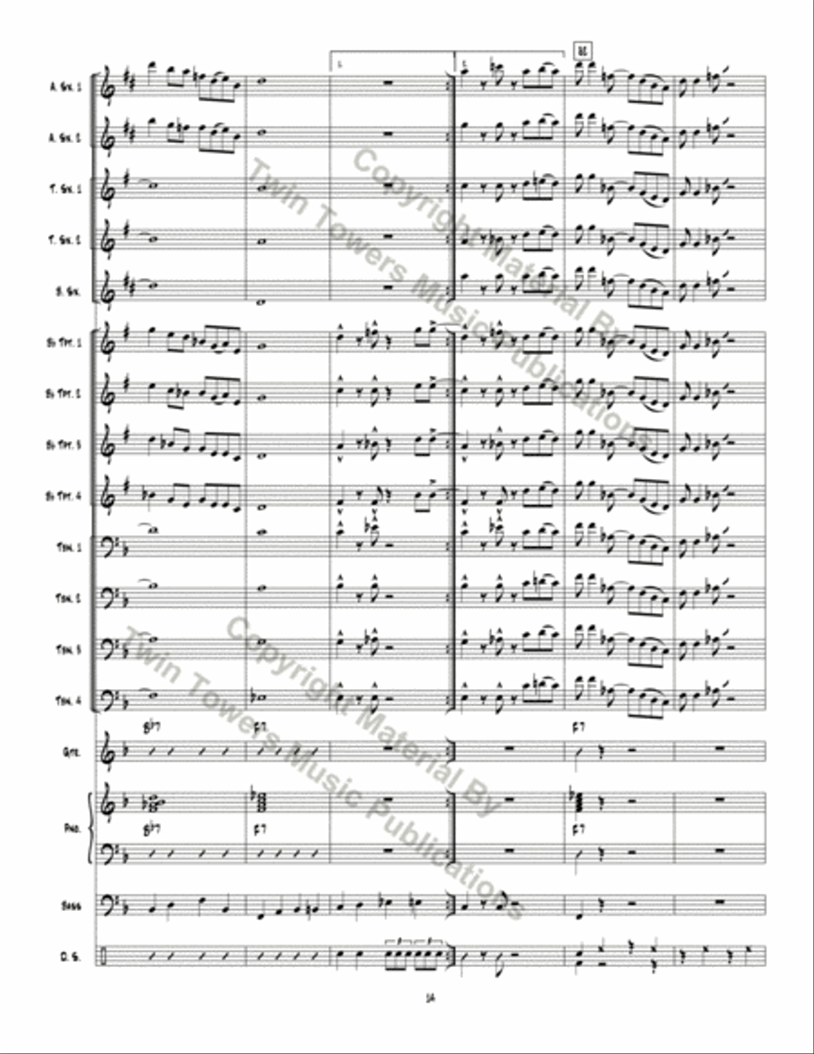 Big Red Rooster Jazz Ensemble scores gallery preview page 15