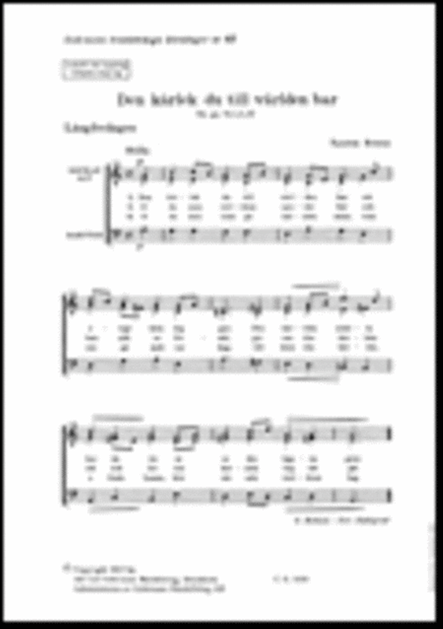Den karlek du till varlden bar 3-Part scores gallery preview page 1