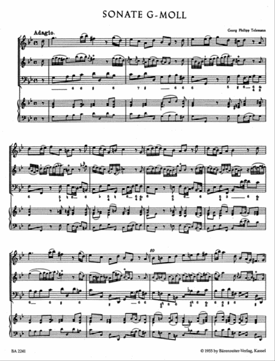 Twelve Methodical Sonatas for Violin or Flute and Basso continuo Flute scores gallery preview page 2
