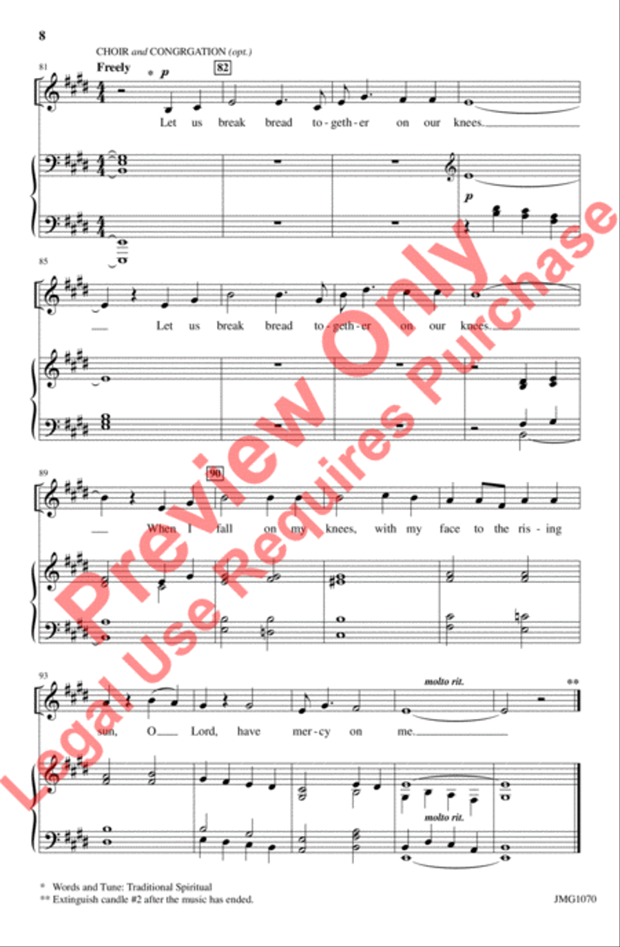 I Am Light, I Am Life, I Am Love 4-Part scores gallery preview page 9