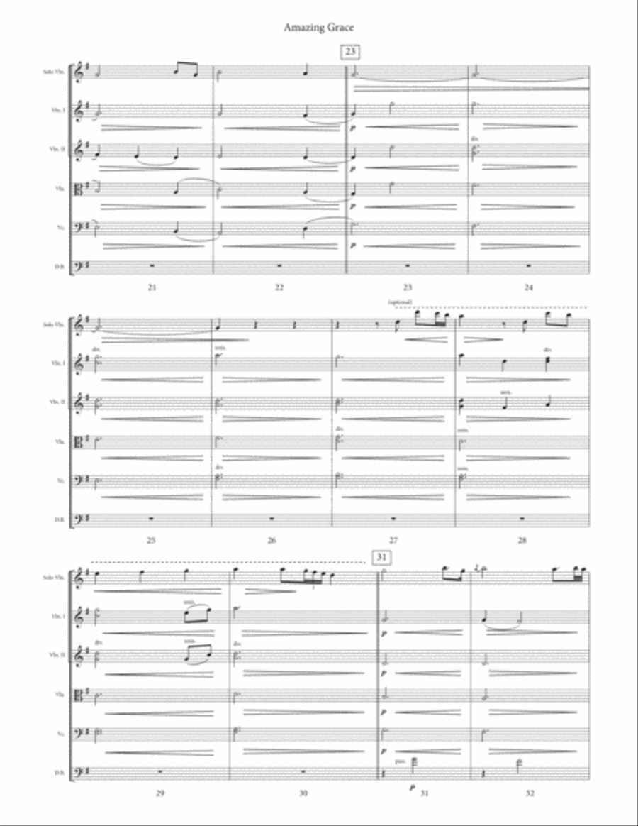 Amazing Grace Amazing Grace String Orchestra scores gallery preview page 5