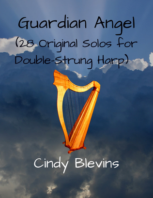 Book cover for Guardian Angel, 28 original songs for Double-Strung Harp