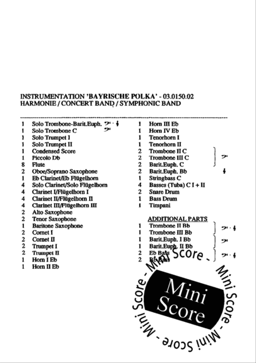 Bayerische Polka Bayerische Polka Concert Band scores gallery preview page 4