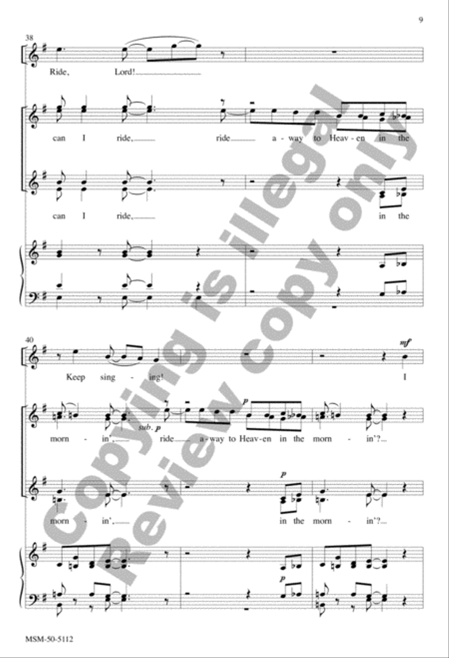 If I Got My Ticket (SSAA) SSAA scores gallery preview page 9