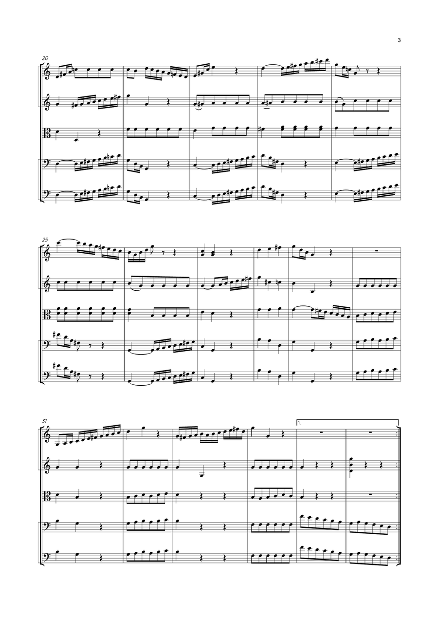 Mendelssohn - String Symphony No.1 in C major, MWV N 1 String Orchestra scores gallery preview page 3