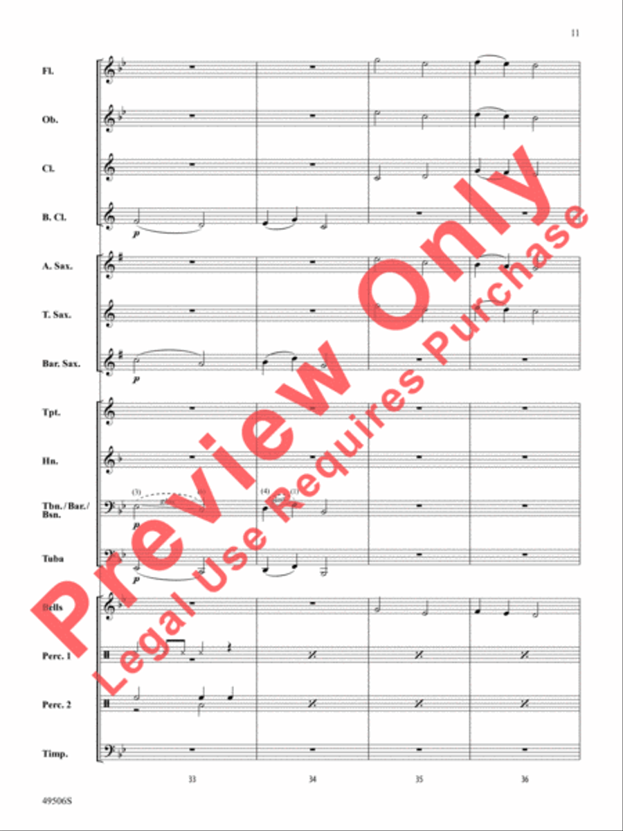 Trombones in Paradise Concert Band scores gallery preview page 12