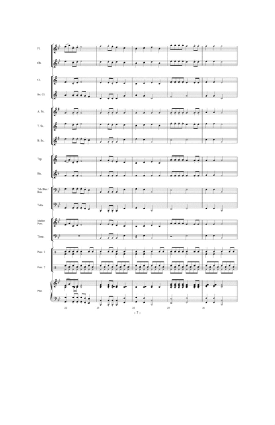 Santa's Holiday Favorites Concert Band scores gallery preview page 6