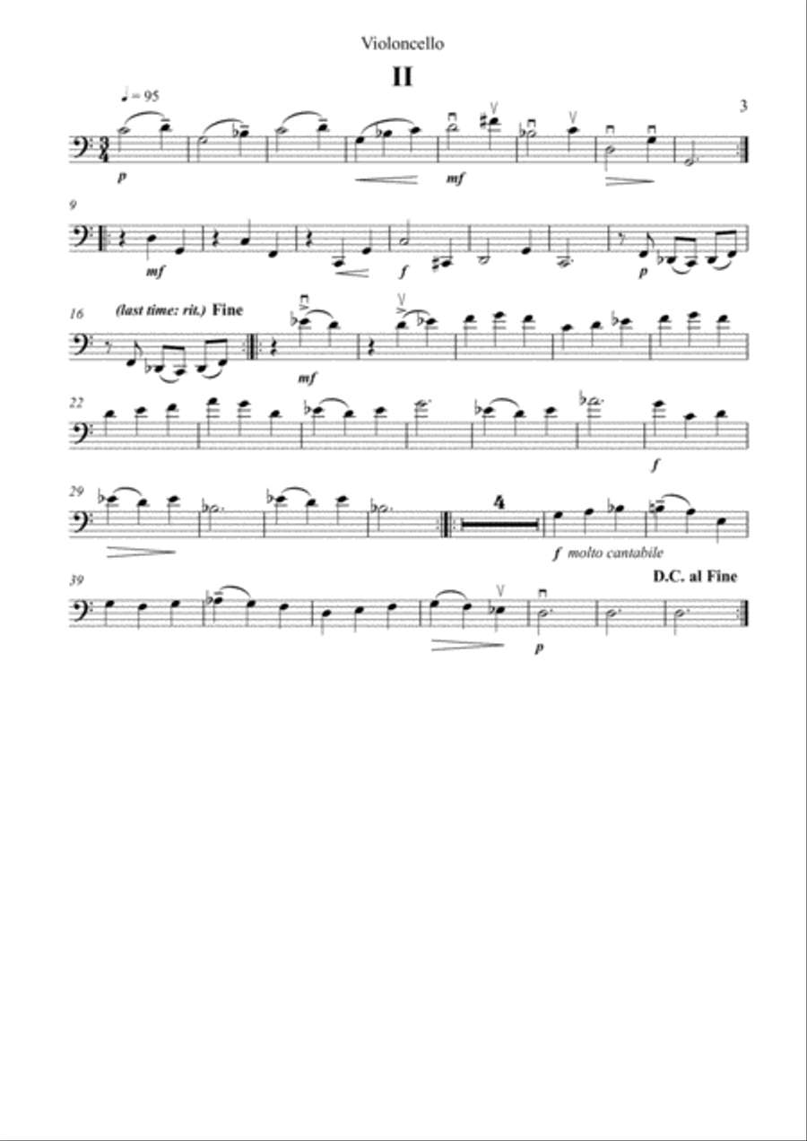 Sonata No. 1 for Cello and Piano (Cello Part) Piano Accompaniment scores gallery preview page 3