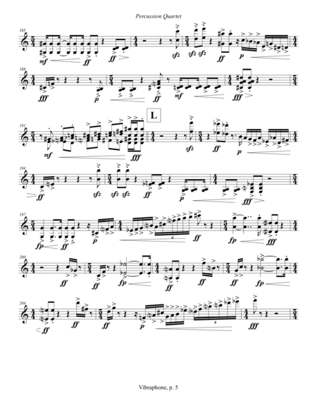 Percussion Quartet (2015) vibraphone part