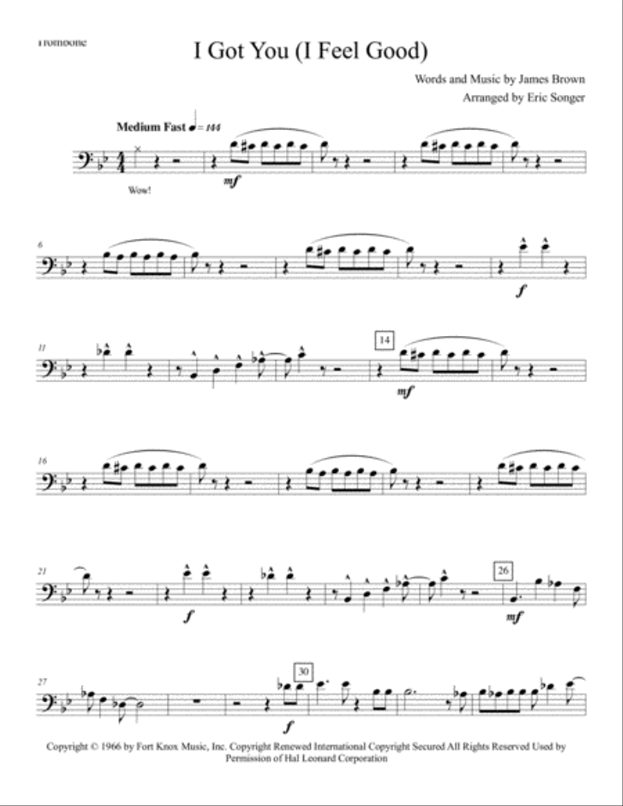 I Got You (I Feel Good) Brass Ensemble scores gallery preview page 3