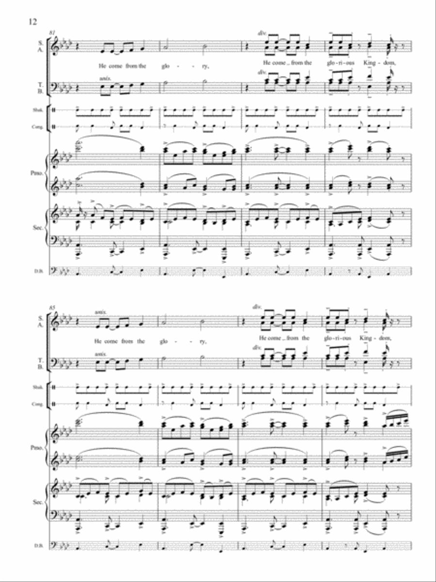 The Virgin Mary had a baby boy 4-Part scores gallery preview page 2