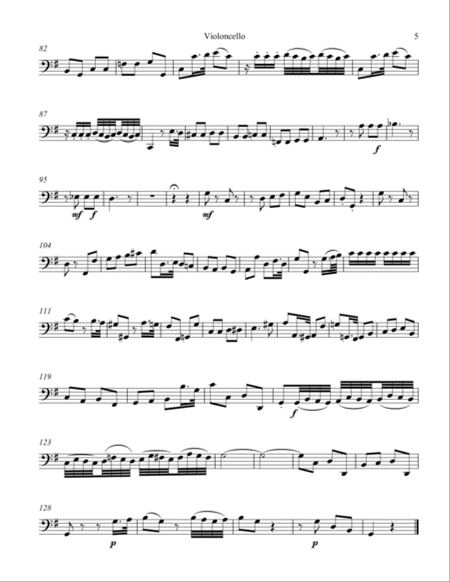 Quartet #1 in D Major String Quartet scores gallery preview page 5