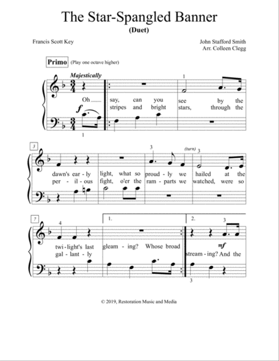 The Star Spangled Banner Piano Method scores gallery preview page 1