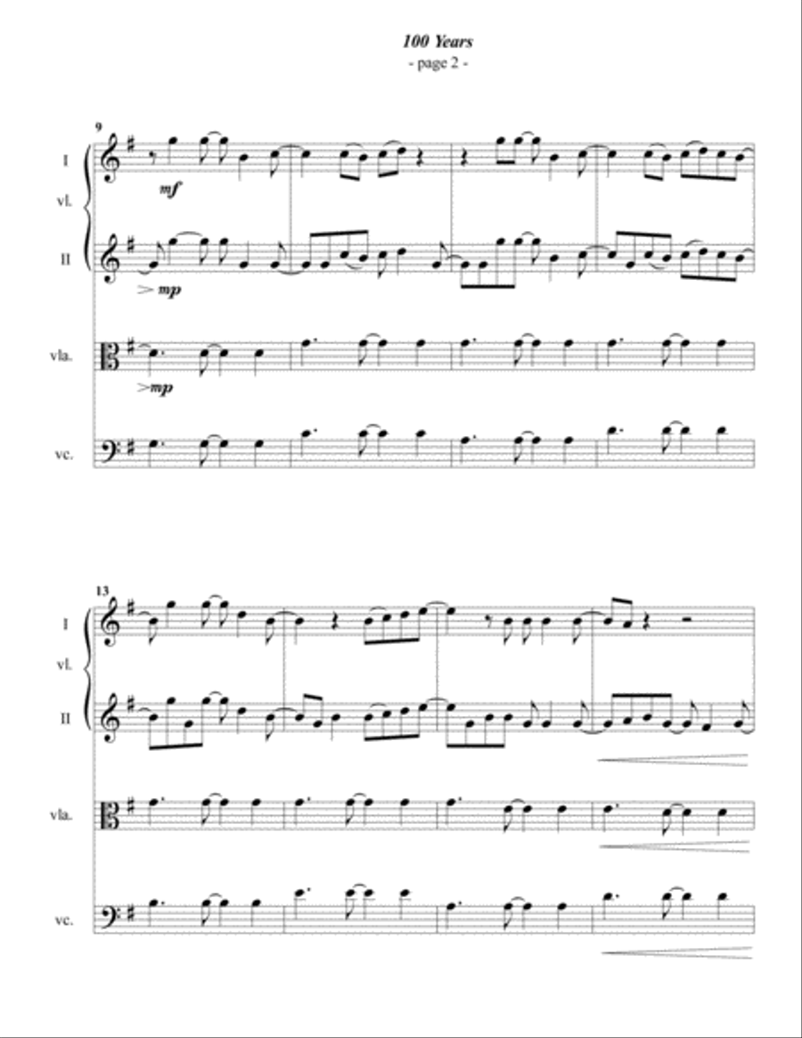 100 Years String Quartet scores gallery preview page 2