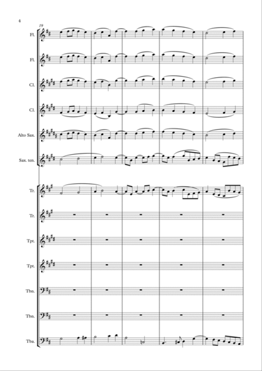 Beethoven - Ode to Joy - Symphony 9 for Wind Band Concert Band scores gallery preview page 4