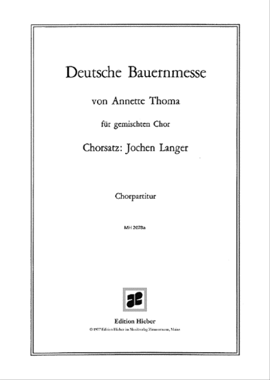 Deutsche Bauernmesse Deutsche Bauernmesse Mixed Choir scores gallery preview page 1