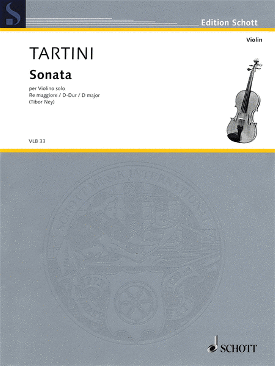 Sonata in D Major Violin Solo scores gallery preview page 1