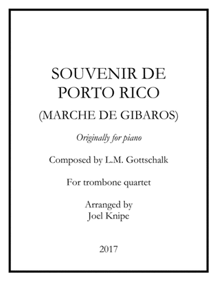 Book cover for Souvenir De Porto Rico - Trombone Quartet