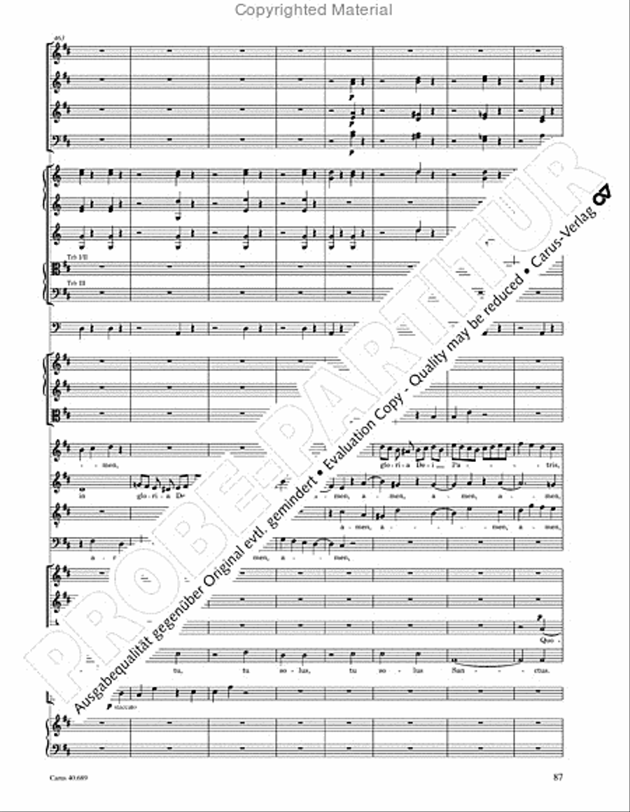 Missa solemnis Missa solemnis 4-Part scores gallery preview page 103