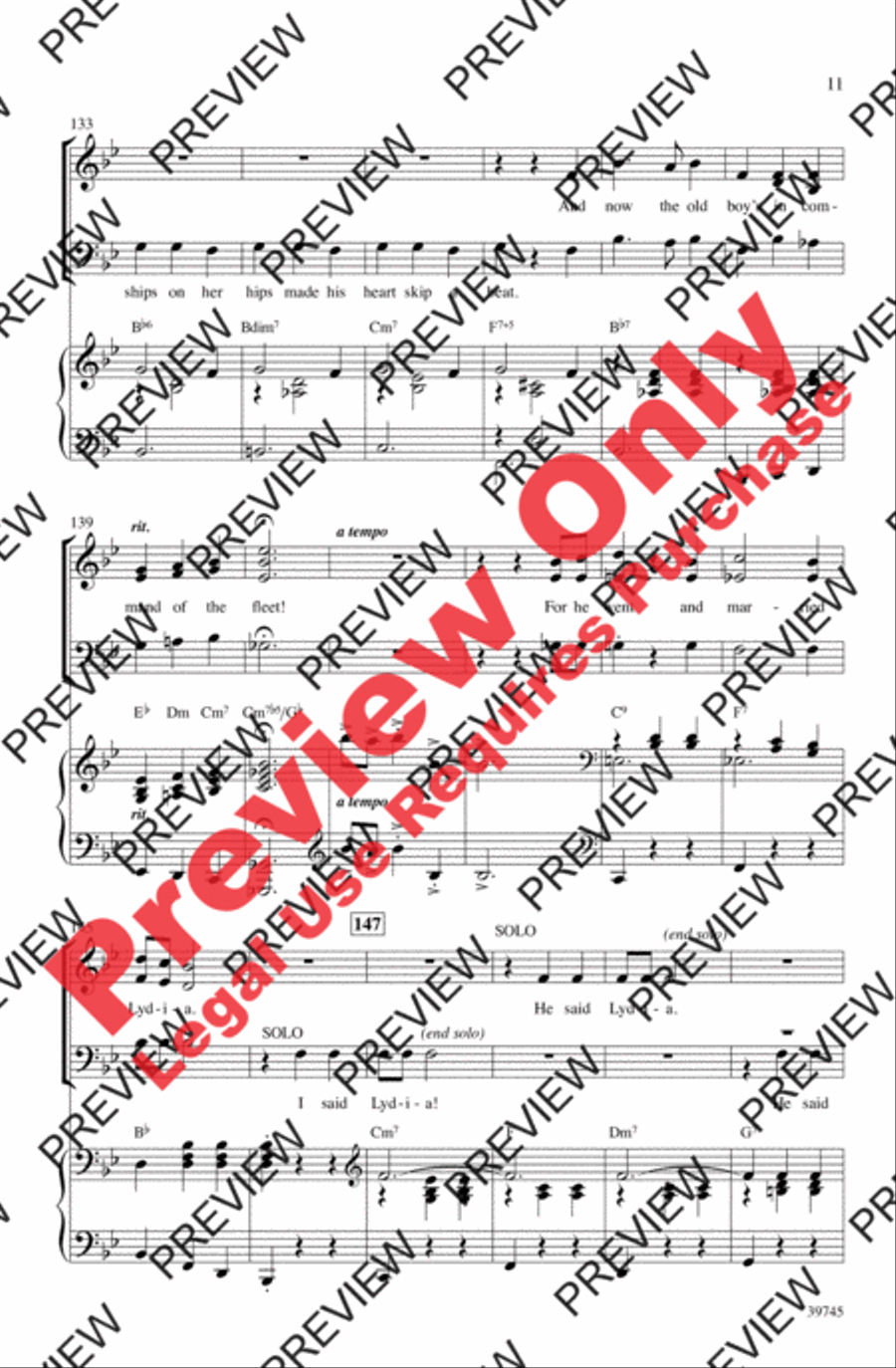Lydia, the Tattooed Lady Lydia, the Tattooed Lady 3-Part scores gallery preview page 11
