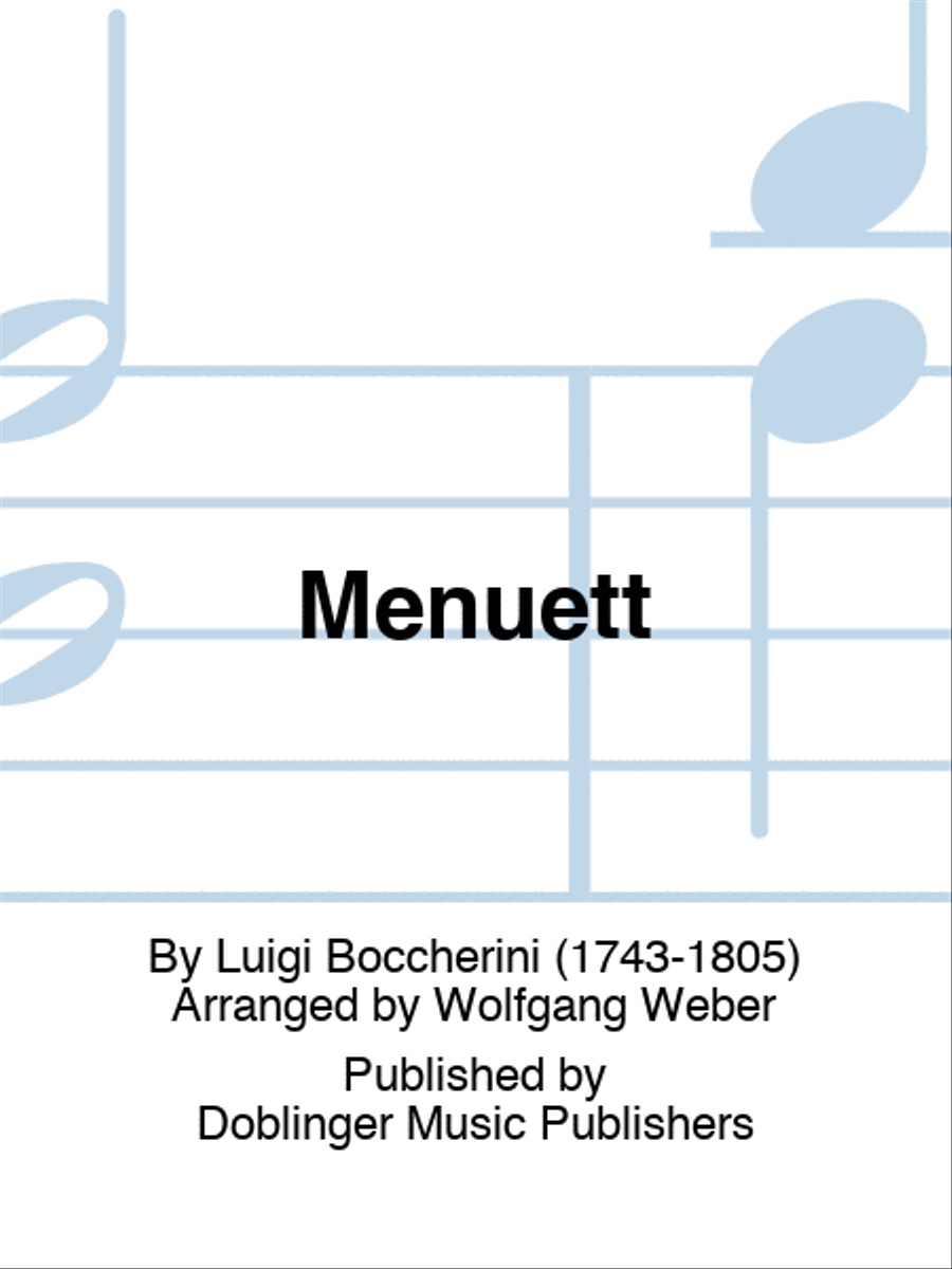 Menuett Piano Solo scores gallery preview page 1