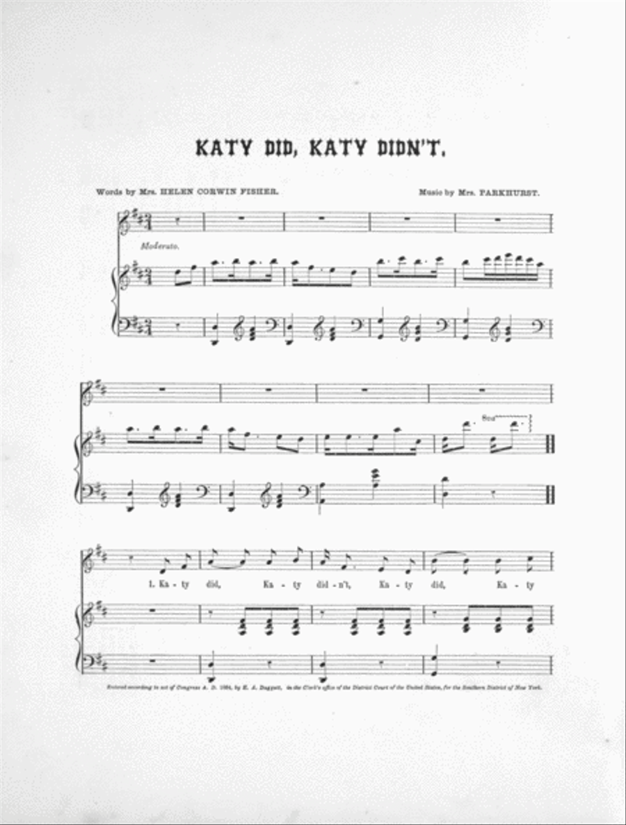 Katy did, Katy Didn't. A Comic Song Voice scores gallery preview page 2