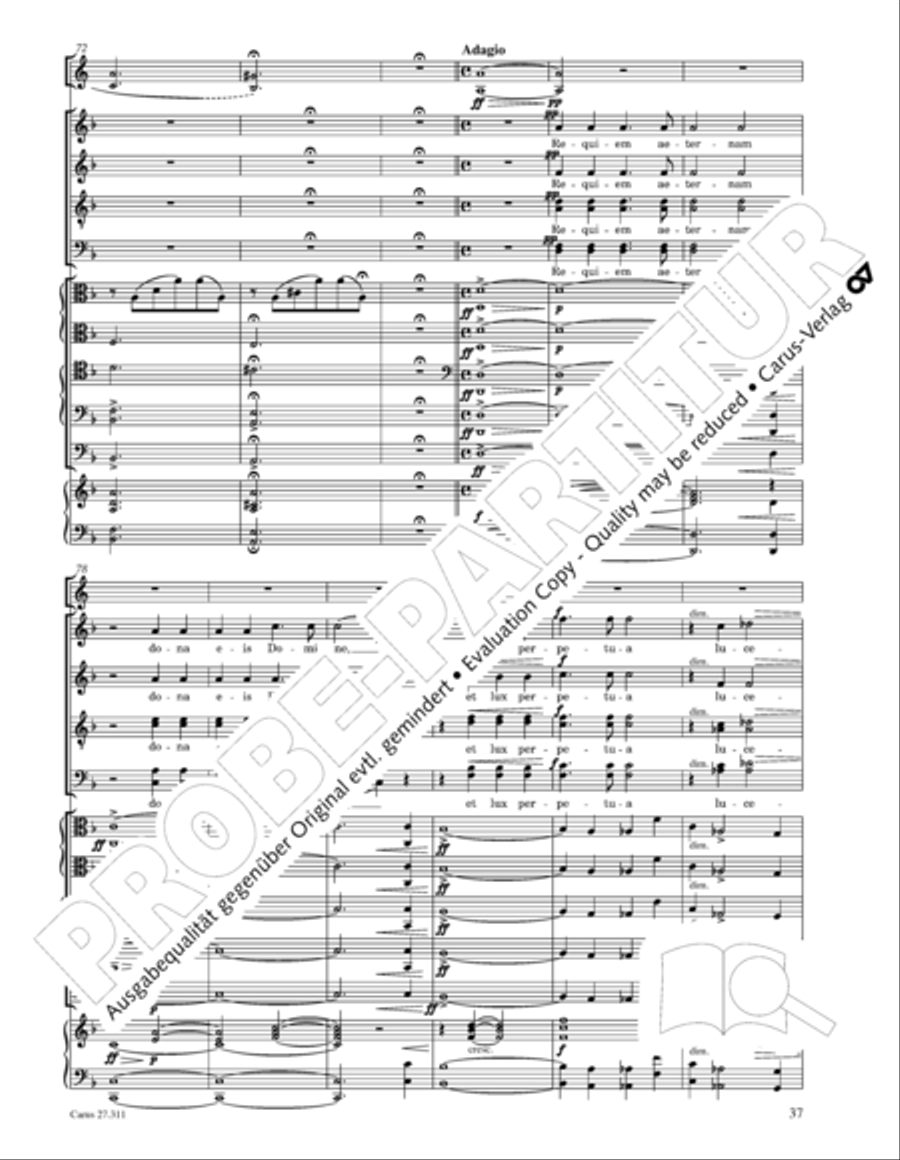 Requiem - church version (Requiem. Fassung mit kleinem Orchester) 4-Part scores gallery preview page 53