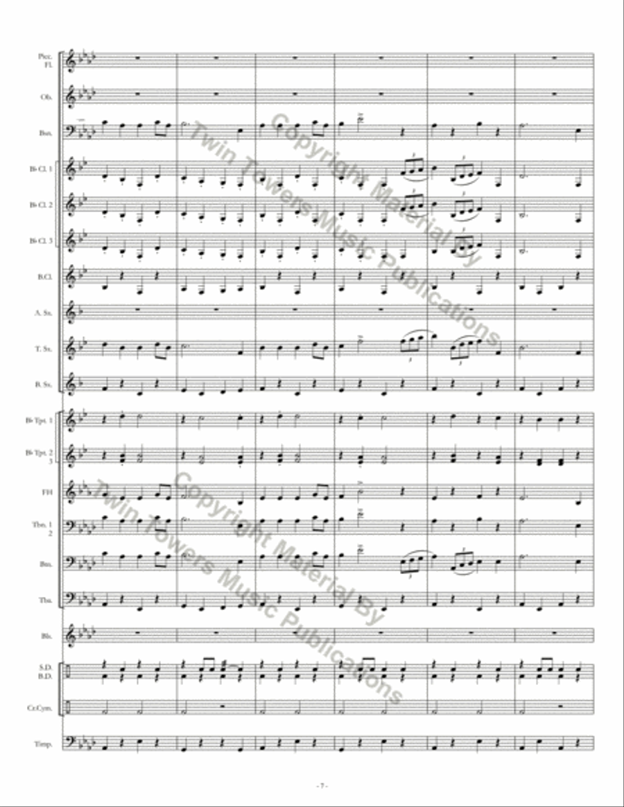 Fort Valley March Concert Band scores gallery preview page 8