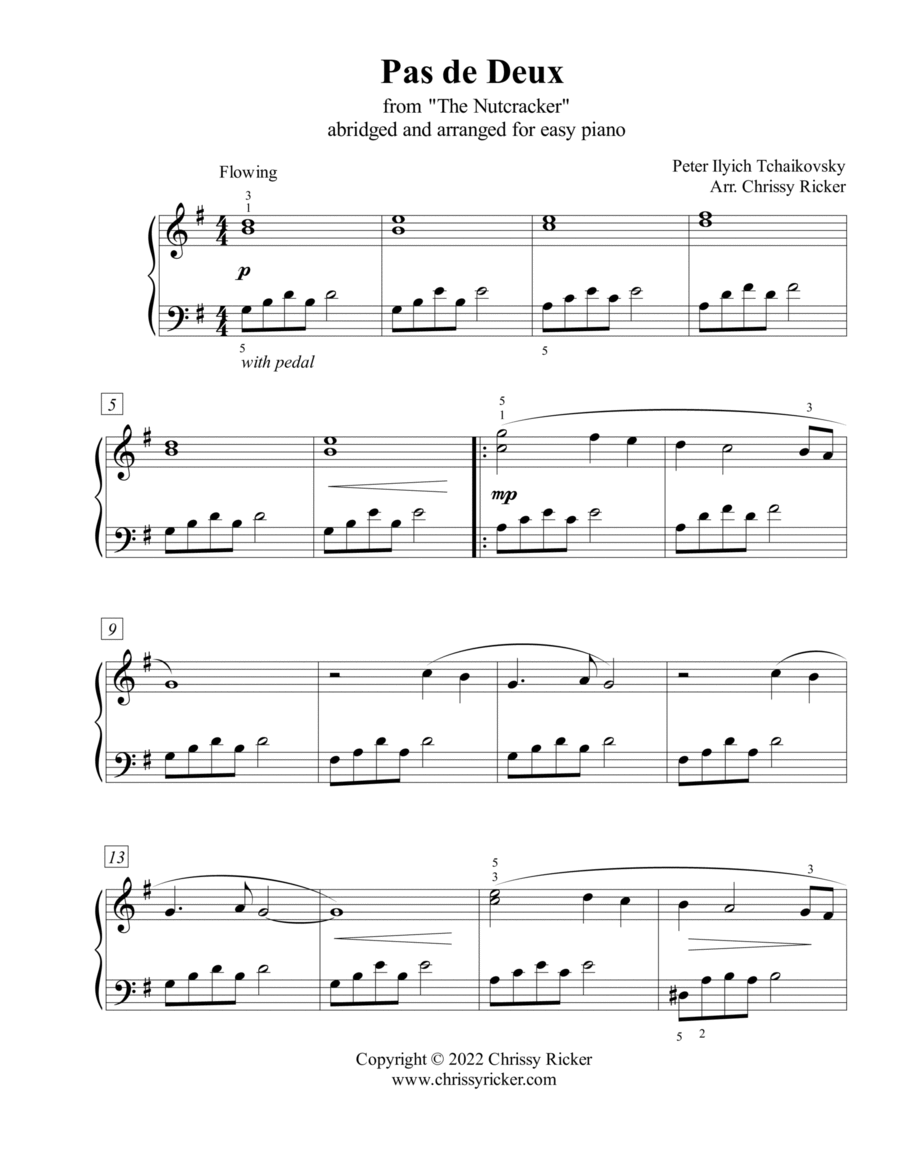 Pas de Deux (from "The Nutcracker") - easy piano image number null