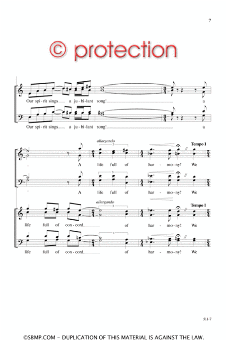 Listen to a Jubilant Song - SATB Octavo 4-Part scores gallery preview page 6