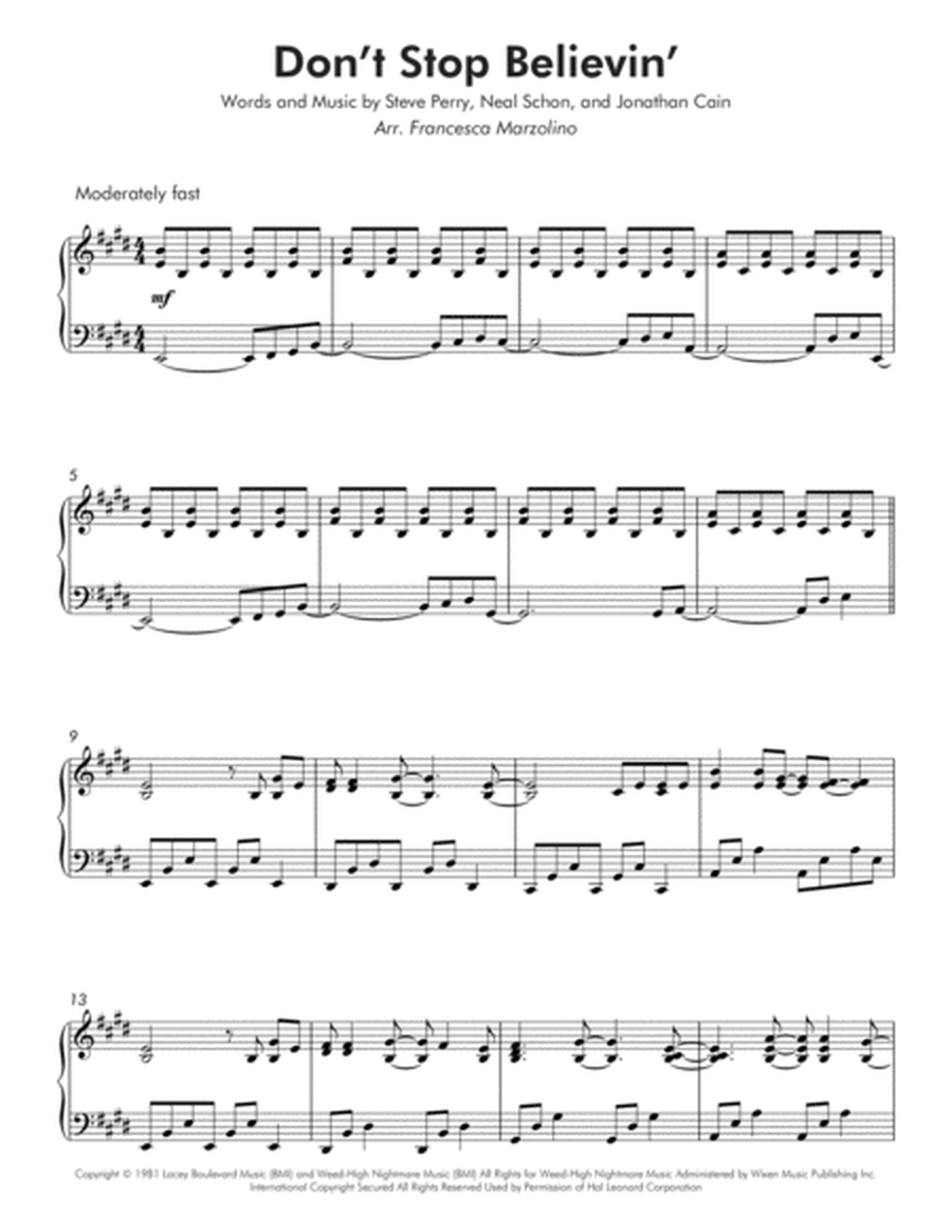 Don't Stop Believin' (Late Intermediate Piano) image number null