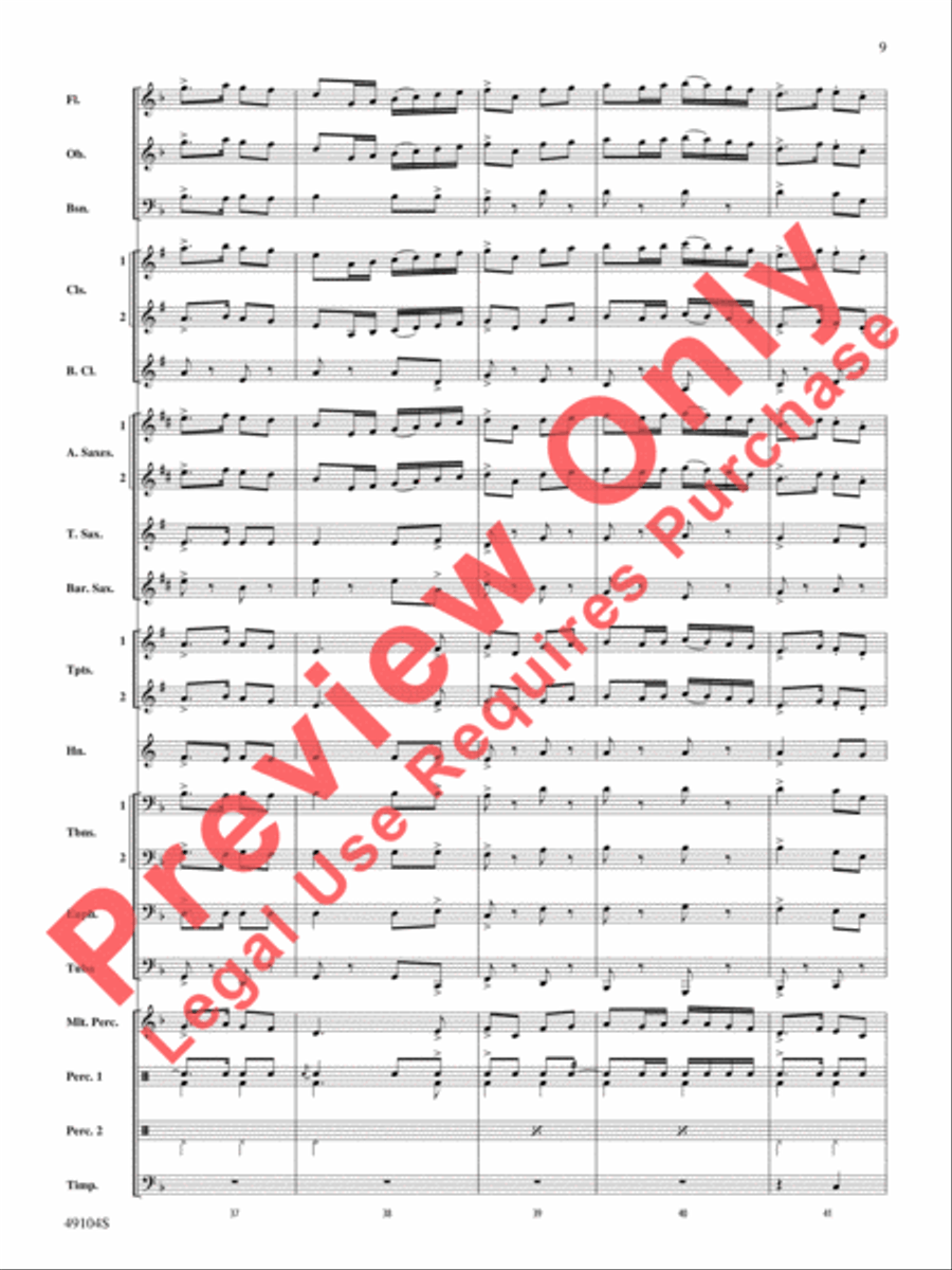 Folk Song Celebration Folk Song Celebration Concert Band scores gallery preview page 10
