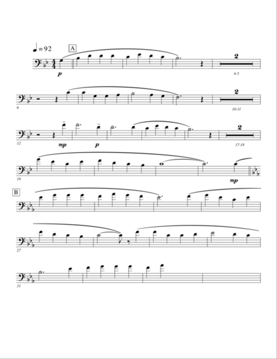 O Come, O Come, Immanuel (Emmanuel) Trombone Duet scores gallery preview page 4