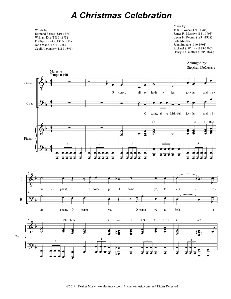 A Christmas Celebration (2-part choir - (TB) TB scores gallery preview page 1