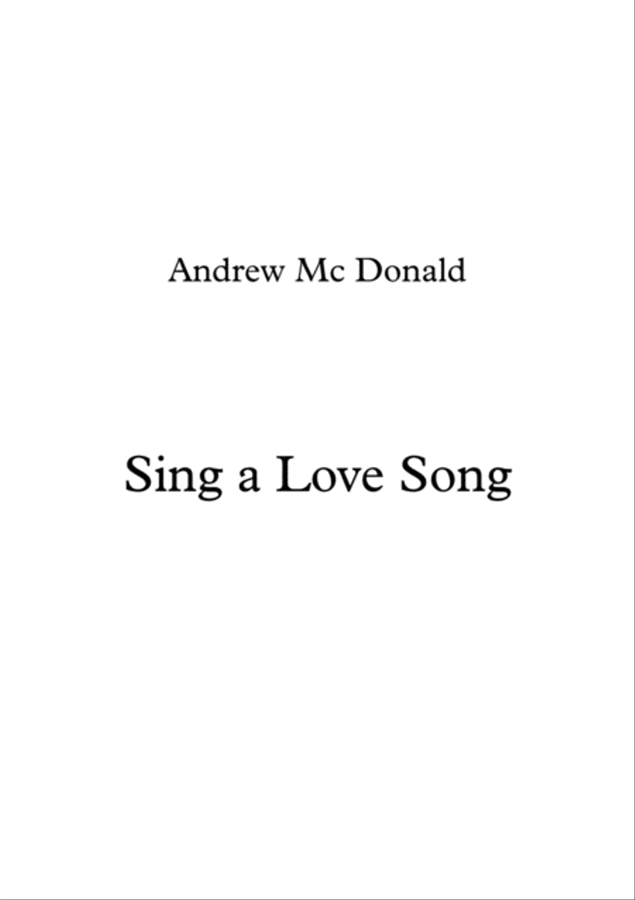 Sing a Love Song Voice scores gallery preview page 1