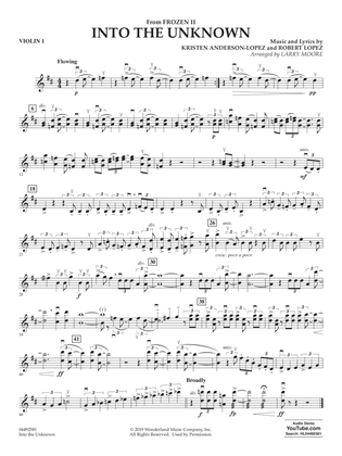 Book cover for Into the Unknown (from Frozen) (arr. Larry Moore) - Violin 1